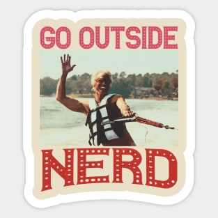 Go Outside Nerd Baby Billy Sticker